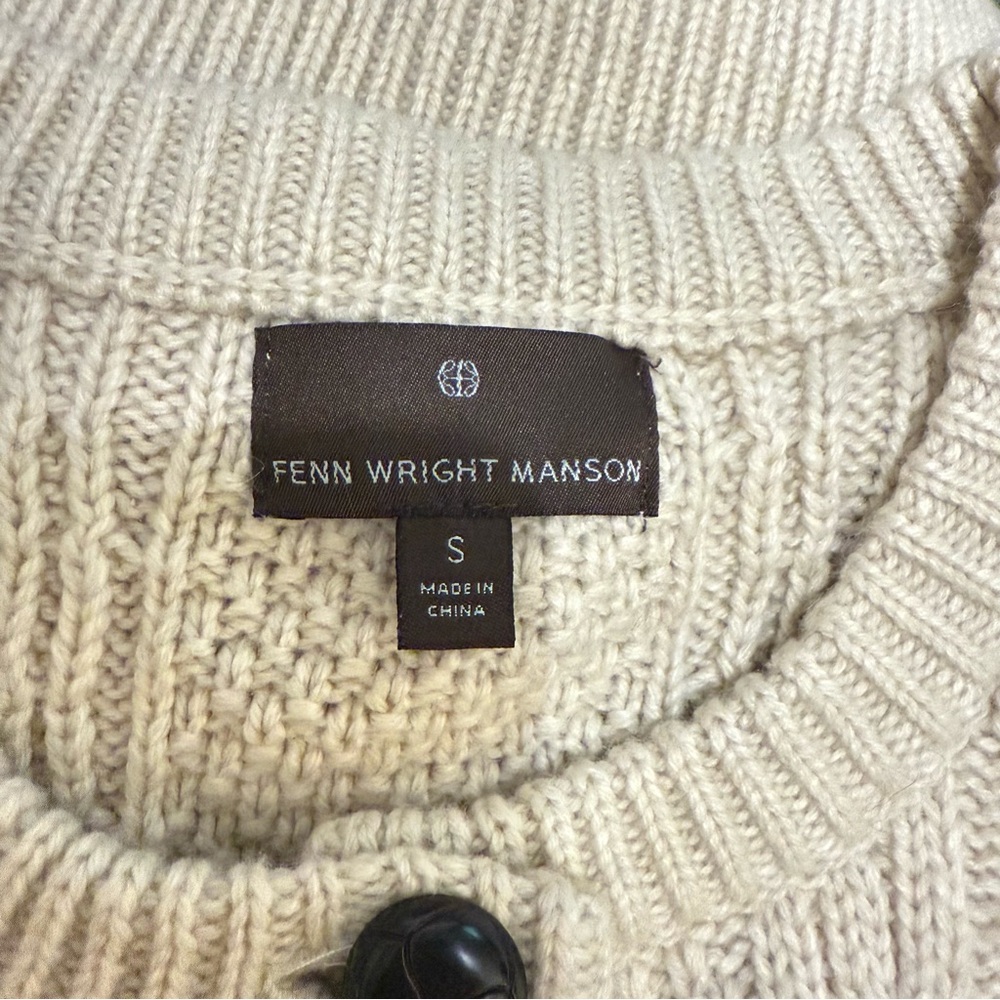 Fenn Wright Manson Cream Cable Knit Women's Cardigan Sweater - Picture 6 of 6
